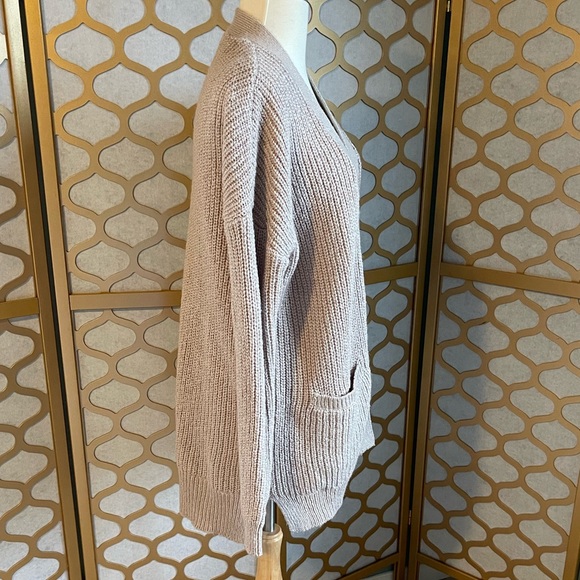 Beige Knit Grandpa Sweater - Picture 4 of 10